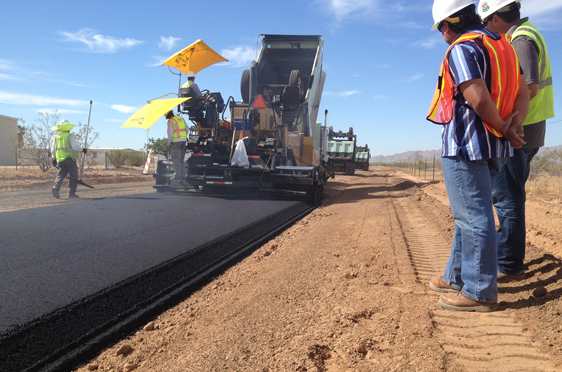 image of a road being paved