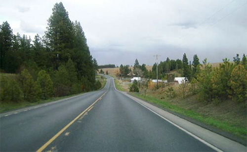 Photograph of a section of Idaho's Highway 8