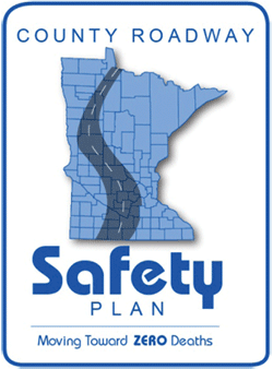 County Roadway Safety Plan's Moving Towards ZERO Deaths logo