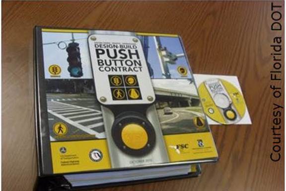 photograph of FDOT District 7's Design-Build Push Button Contract manual